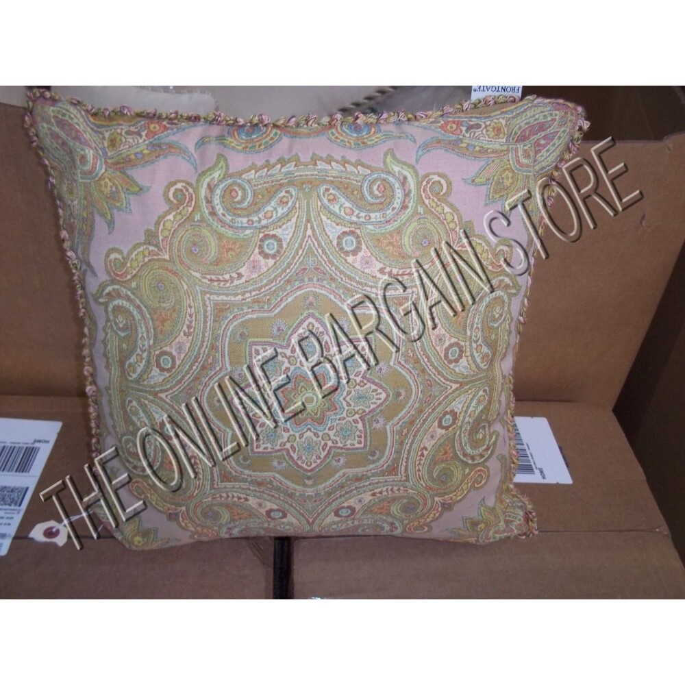 Frontgate Outdoor Patio Pool Yard Throw Pillow Jewel Artisan Spring Fringe 20"